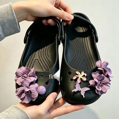Mary Jane Crocs Pearl Flower Detachable Shoe Buckle Accessories