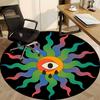 1pc Psychedelic Eye Chair Carpet for Office, Round Non Slip Durable Large Size Office Carpet, Suitable for Office