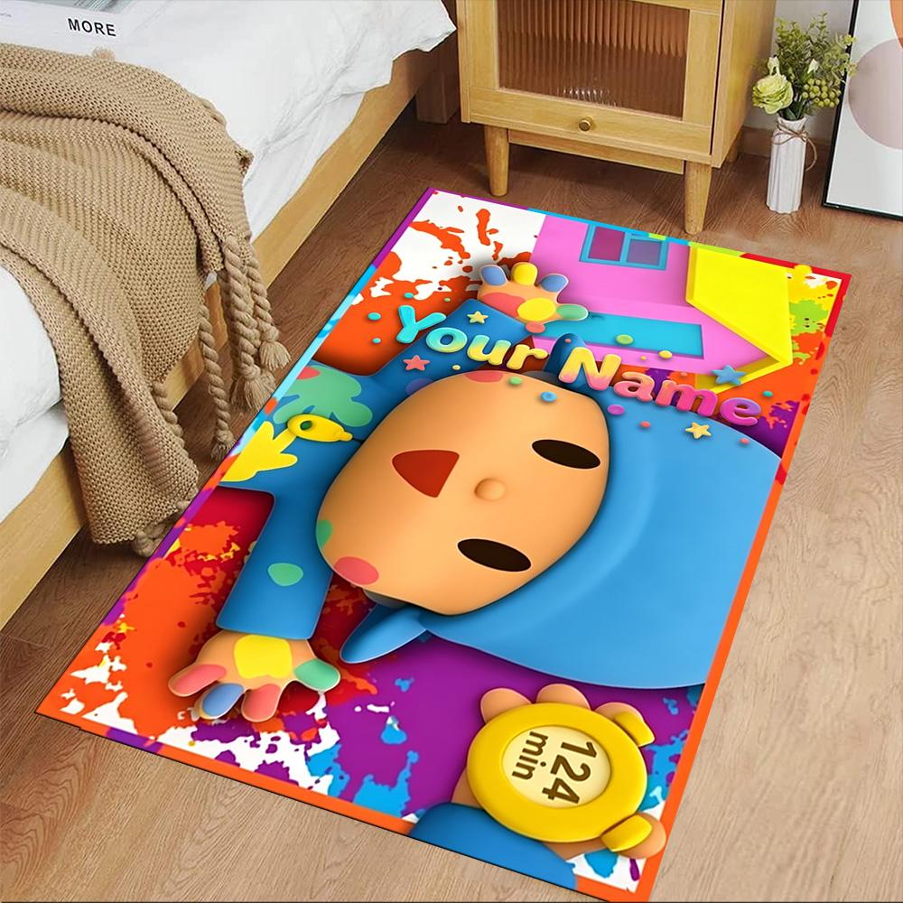 Pocoyo Customizable Name Area Rug Perfect for Balcony Outdoor Bedrooms Foyer Antislip Carpet Decorate Offices Wedding Party Gift