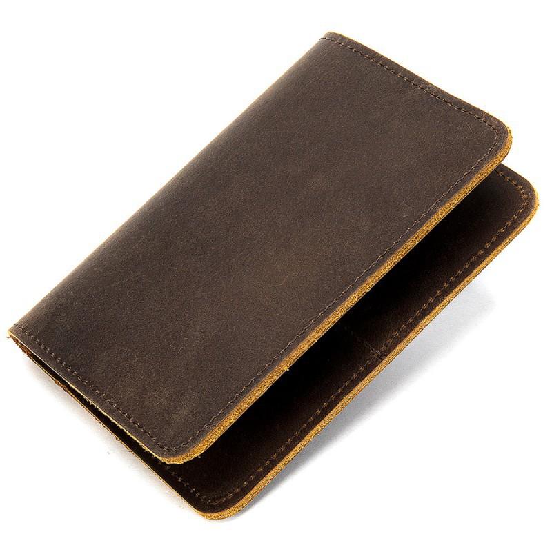 European American Crazy Horse Leather Men's Bag Real Pickup Multiple Card Slots Retro Top Layer Cowhide Wallet Passport