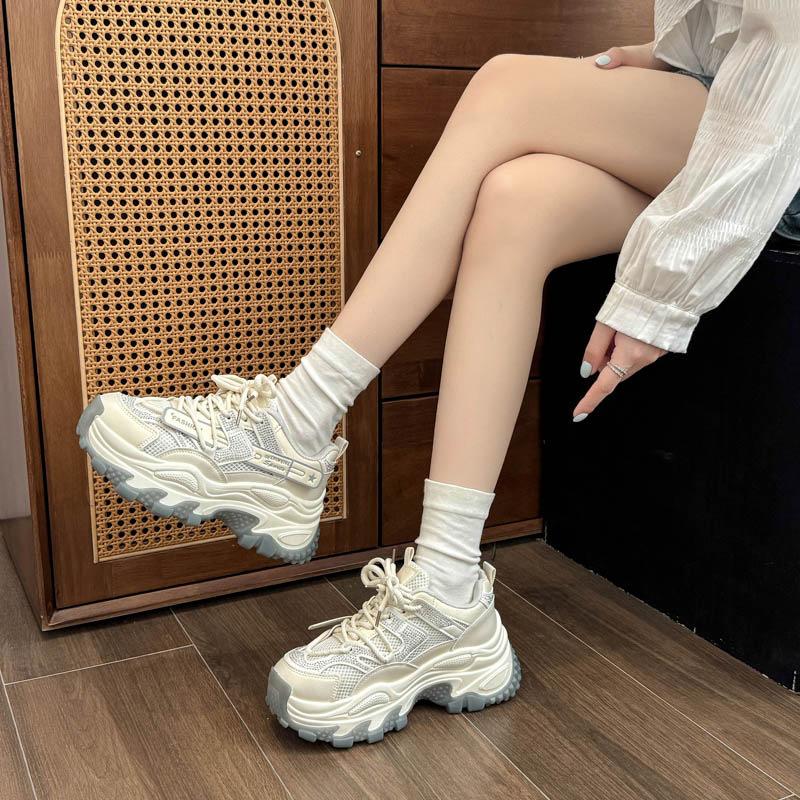 Lead dancer platform women 2025 spring new casual small height increase casual shoes sports shoes