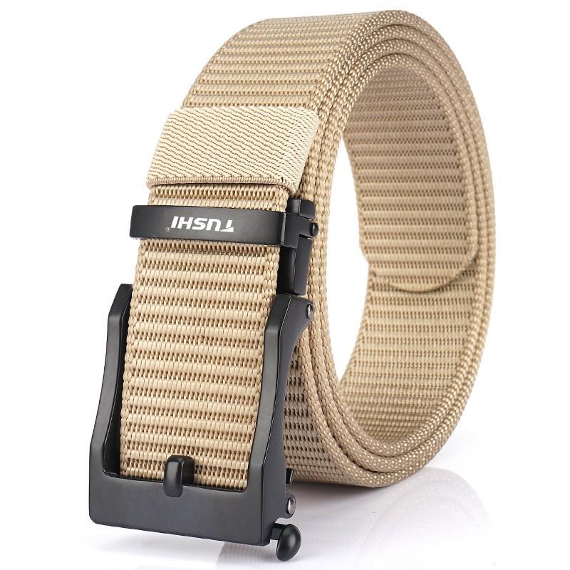 Direct Sales All-matching Canvas Outdoor Automatic Buckle Belt Men's Quick-drying Nylon Zinc Alloy Jeans