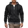Men's Hoodie Jackets With Pockets Long Sleeve Zipper Drawstring Hooded Sweatshirt Comfort Cotton Coat