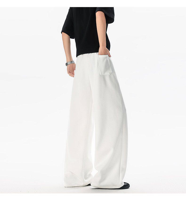 8XL-M Extra Large Autumn Drapey Casual Men's Loose Straight-Leg Floor-Length Trousers - K937P40