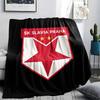 SK Slavia Praha Kunstprint Flanellen Deken, zachte plaid voor slaapkamerbank, wasbaar, fan merchandise, geweldig cadeau.
