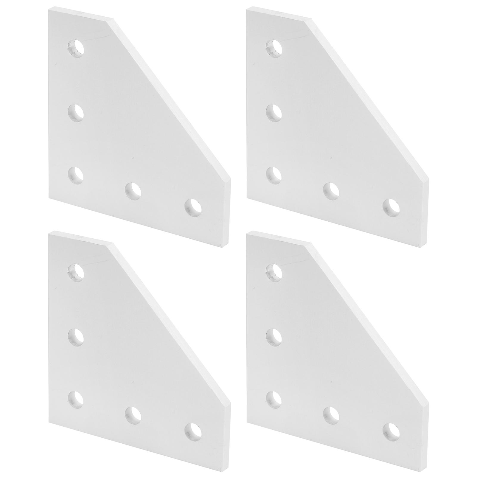 

4Pcs 5‑Hole Outside Joining Plate 2020L Shape Connecting Plate Aluminum Alloy Reinforcement Plate Right Angle Connection Tools