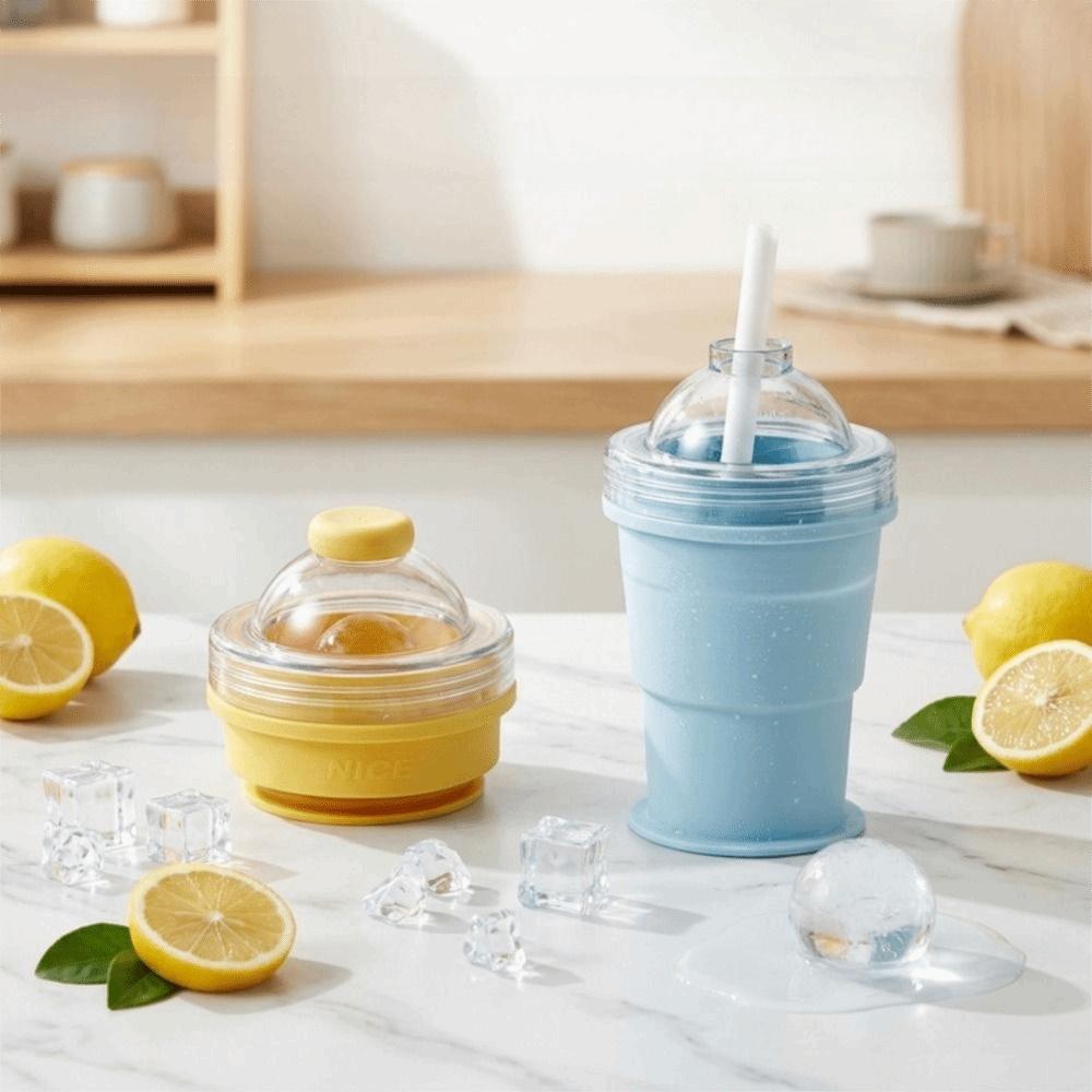 Easy To Demold Folding Ice Mold Cup Leak-Proof Ice Kettle Durable Ice Cube Water Bottle Camping