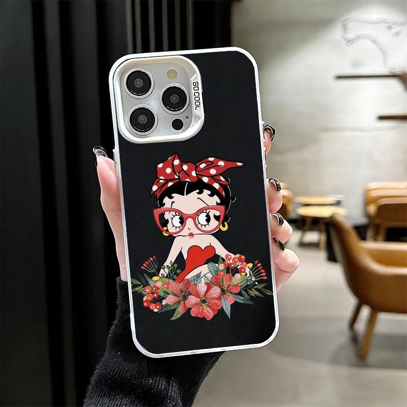 B-Bettys B-Boops Girl Soft Phone Case for iPhone 15 16 17 Pro Max 17Air 16E 14 Plus 13 12 Mini Shockproof Cover Back Shell
