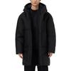 Li Ning Down Jackets Men's Black Hooded Moderate Quilted Down Jacket AYMS141-2