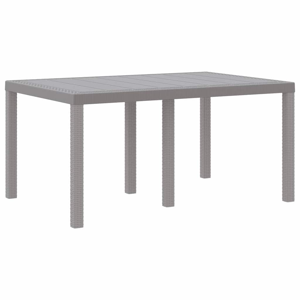 Garden Dining Set 7 pcs Light Gray Poly Rattan