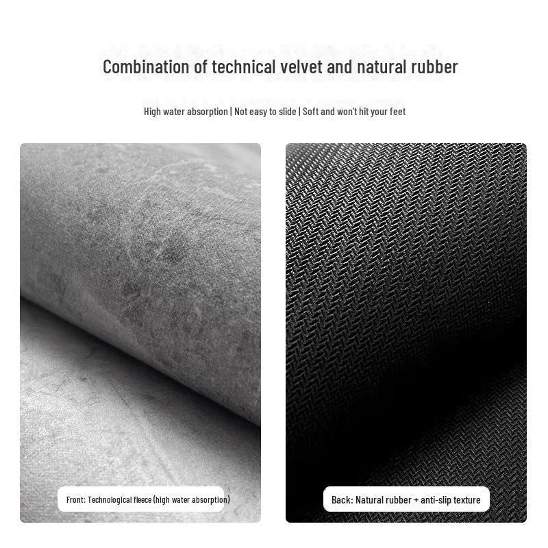 Quick-Dry Water-Absorbing Bathroom Mat - Non-Slip, Anti-Oil Foot & Pet Mat for Entryways