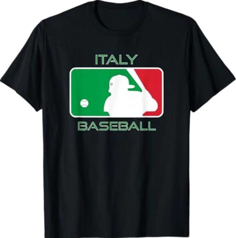 

Italy Baseball Fan Italian Flag Classic European Sports Gear T-Shirt 4XL