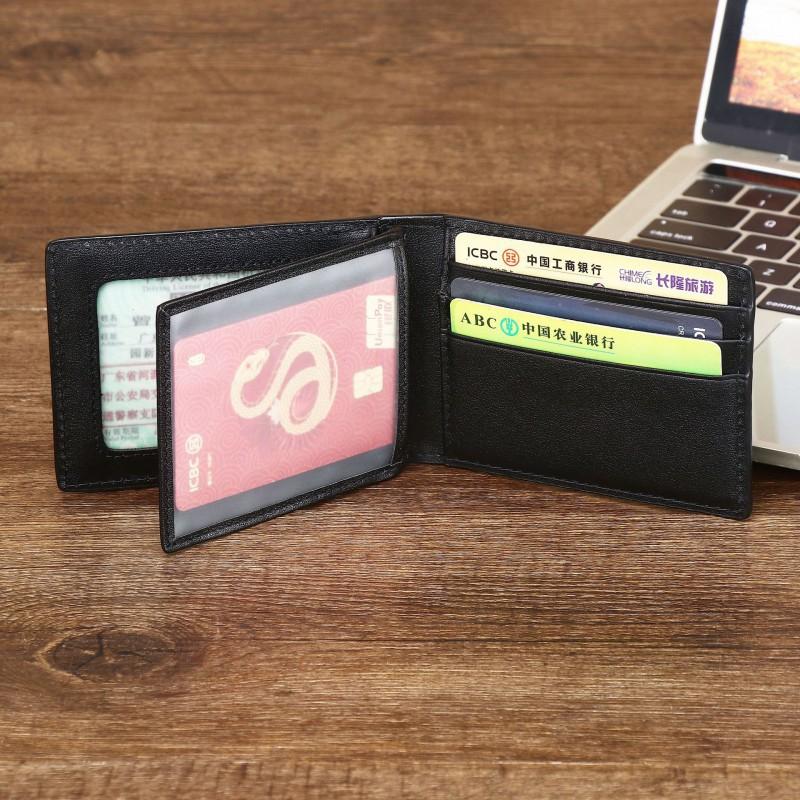 New Stock Crocodile Belly Pattern US Card Holder ID Clip Driver's License Small Bag Zero Wallet