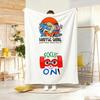 Drawing R-Retro Cartoon Badge Style Throw Soft Warm Throw Blanket for Bedroom Living Room Bed Travel Camping Picnic Gift