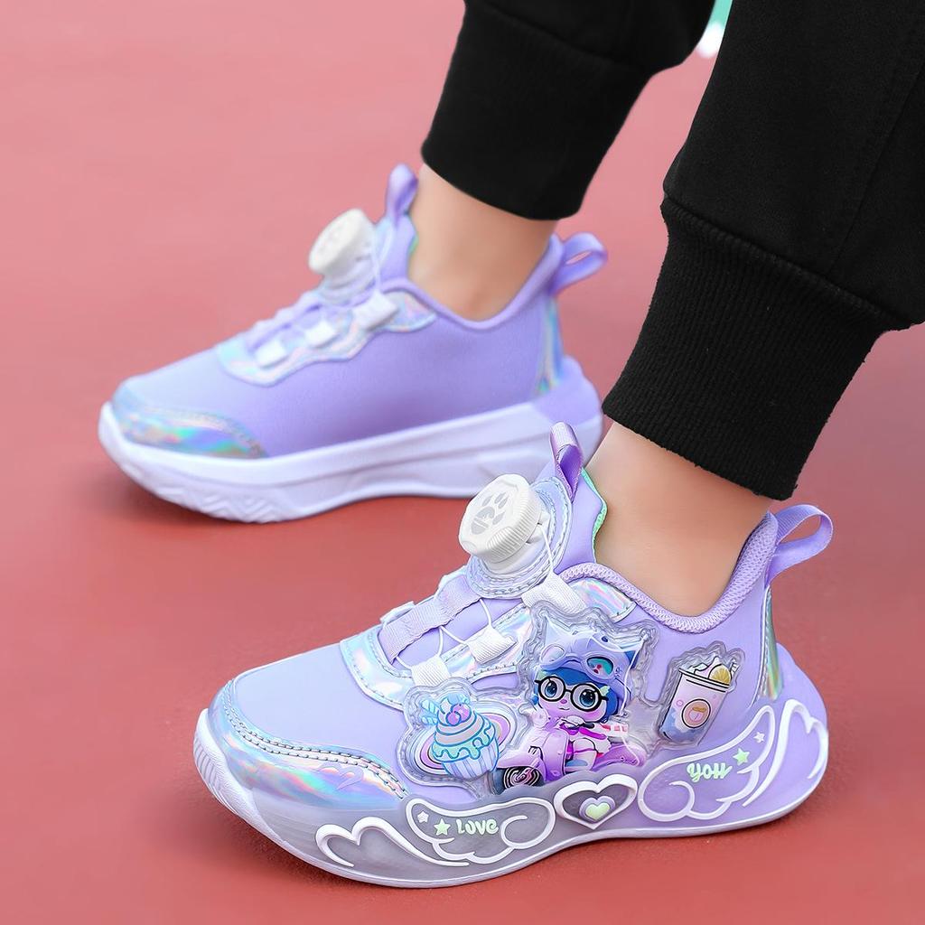 Chegada Nova 2025 Tênis Esportivos de Princesa com Luzes para Crianças: Tênis Casuais para Corrida para Meninas