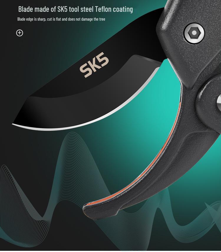 SK5 Stainless Steel Pruning Shears: Multi-Function Garden Scissors for Fruit, Flower, and Tree Care