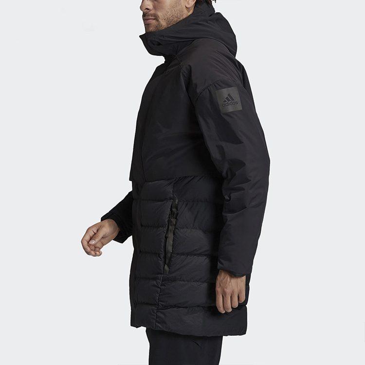 Adidas Down Jackets Men's Black Hooded Thickened Other DZ1421