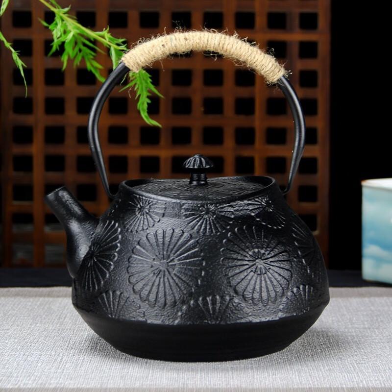 ZISIZ Sunflower Cast Iron Tea Kettle