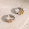 Fashionable Color Block Clip On Earrings No Piercing Needed Comfortable Stainless Steel Ear Cuffs for Women Girls