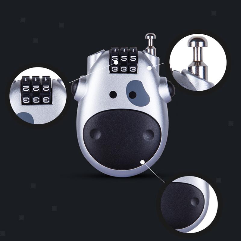 Bærbar motorsykkelhjelmkode Sikkerhetslås Kabel Wire Tau Bagasjesykling