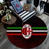 Associazione Calcio Milan2 Round Area Rug,Carpet Rug for Living Room Bedroom Sofa Playroom Decor,Non-slip Floor Mat