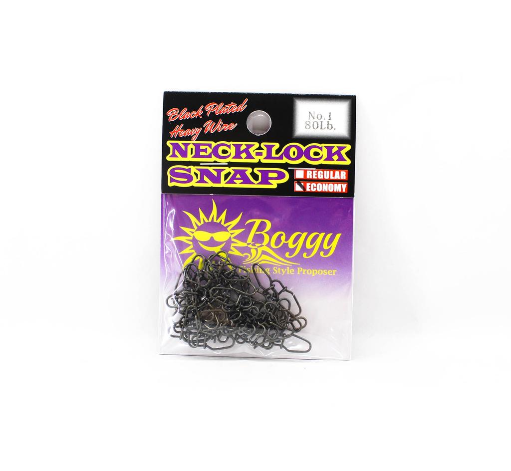 Boggy Çıtçıt Boyun Kilitli Kaplamalı Siyah Boyut 1 80lb 10/paket (3759)