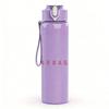 1PC Garbage faint pink minimal text print 750ml colorful plastic sports water bottle leakproof pop up lid with straw for outdoor work home use