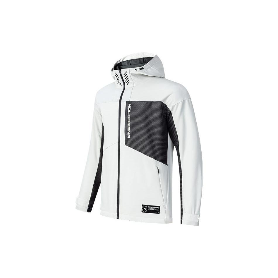 ANTA Jackets Men s White Hooded Moderate Soft Shell 952247610-1 XXL