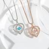 Heart-shaped Eternal Love Ocean Heart Necklace Gift for Girlfriend