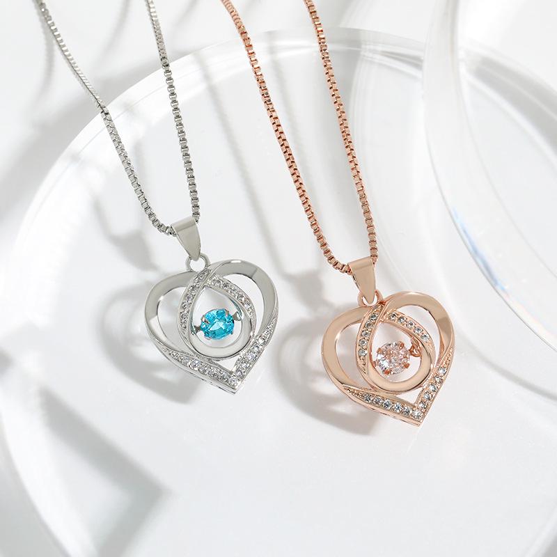 Heart-shaped Eternal Love Ocean Heart Necklace Gift for Girlfriend