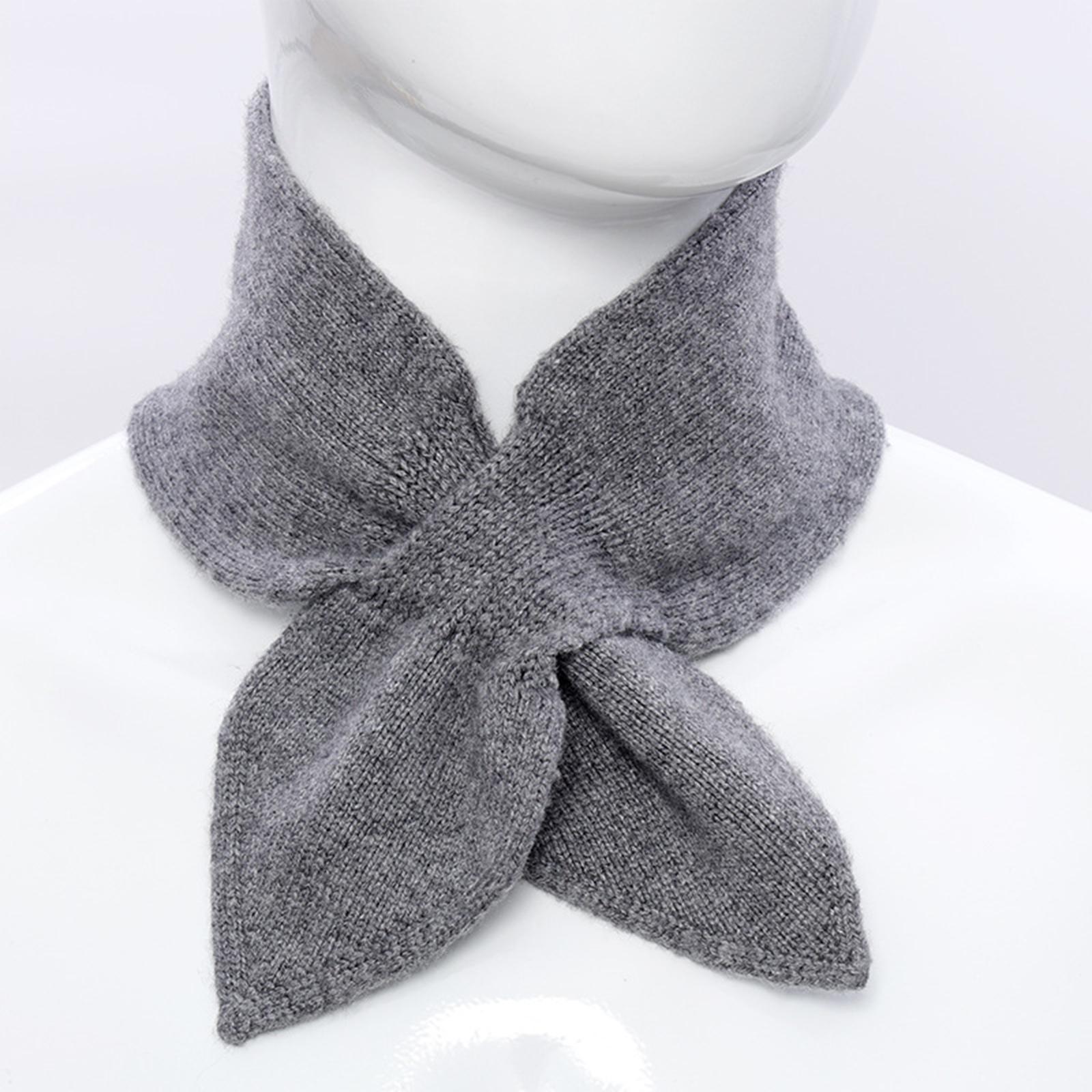 

Ladies Headband, Cycling Warm, Wool Knitted Fake Collar, Cross Small Neck Cover One Size