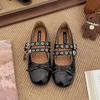 White Retro Ballet Style Light Mouth Flat-soled Single Shoes Women's 2025 New Spring and Autumn Versatile French Soft-soled Mary Jane Shoes