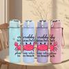 1PC Crab Wobbly Teacher Quote 750ml Color Plastic Sports Water Bottle Leakproof Flip Straw Lid Suitable for Sports Office Home Use