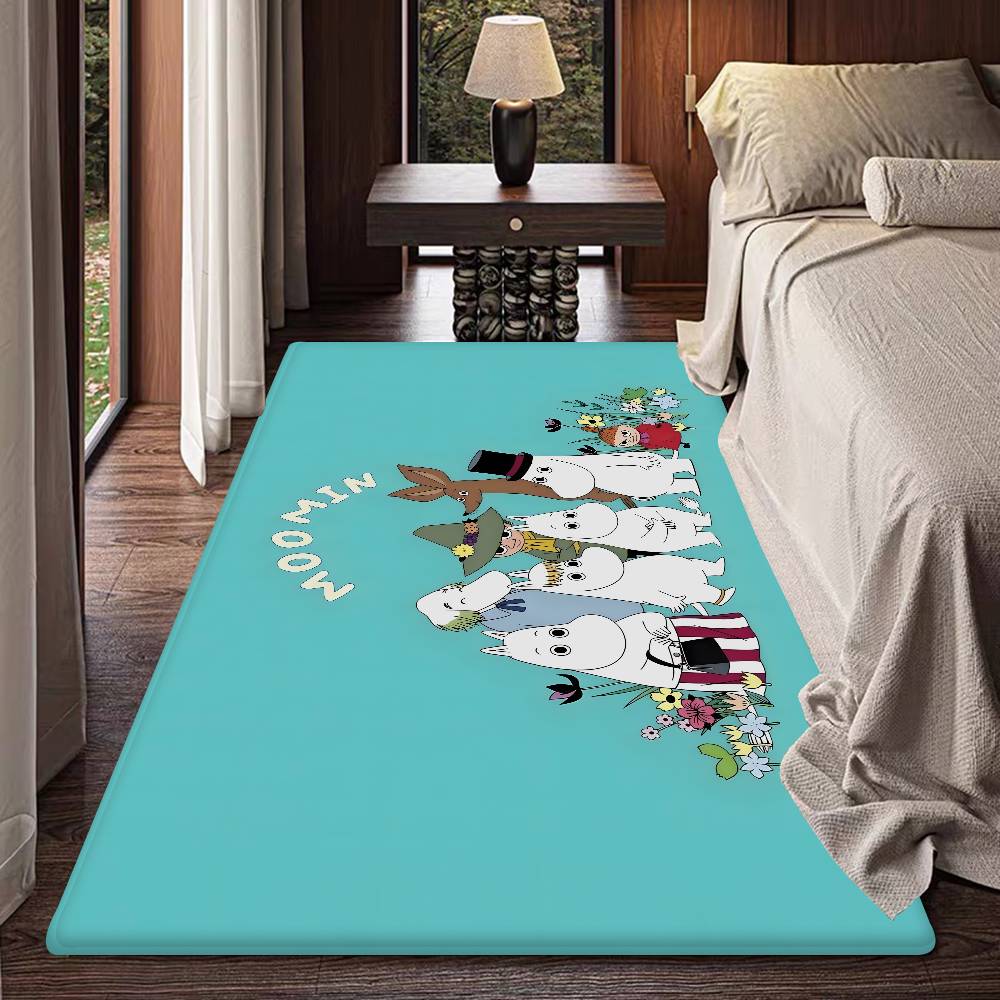 Tappetino Moomin M Carino Stile INS Morbido Pavimento Camera da Letto Casa Tappetino Lavanderia Tappeti Domestici Antiscivolo