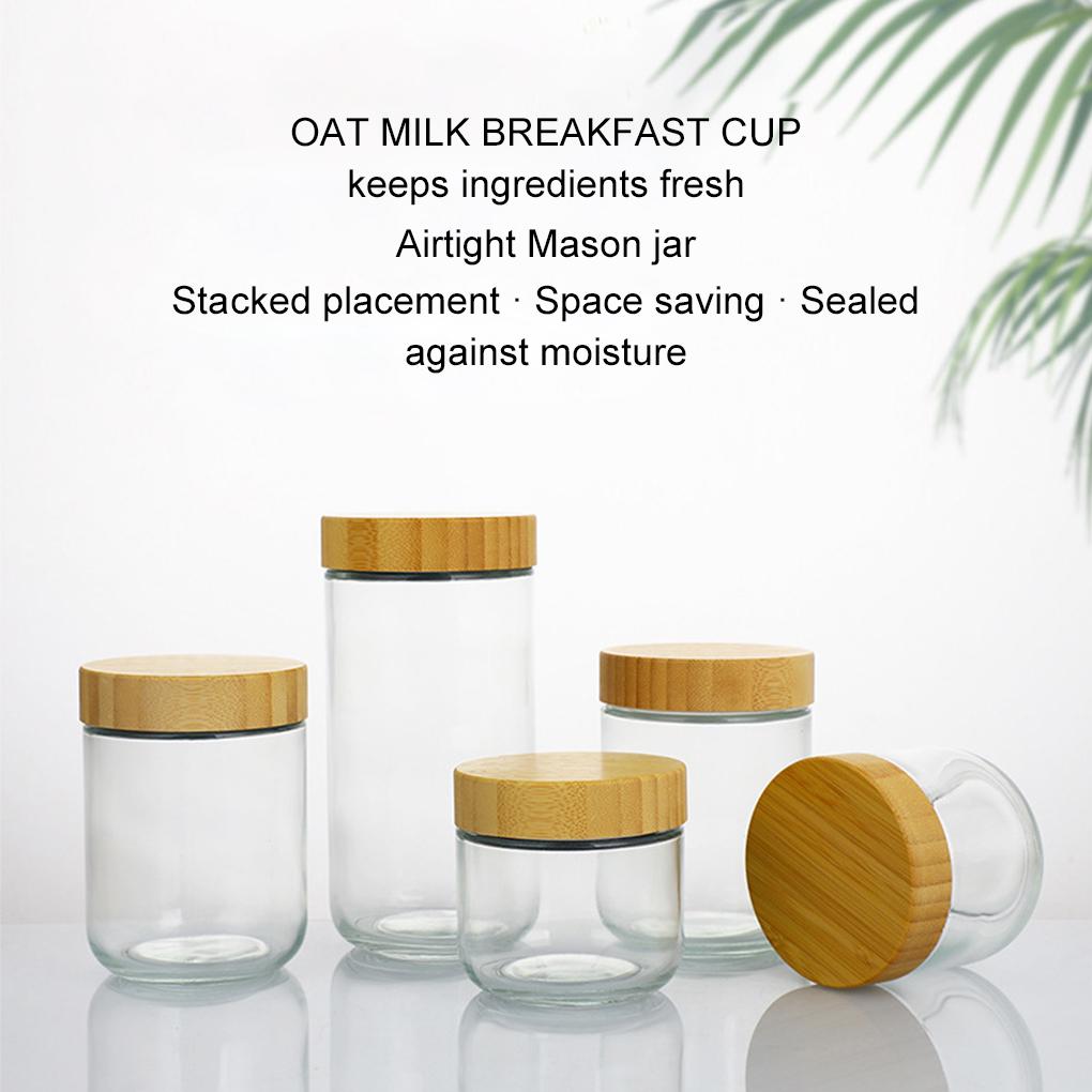 4piece Glass Spice Containers Set For Organized Kitchen Storage Solutions 10 Oz Containers With Lids