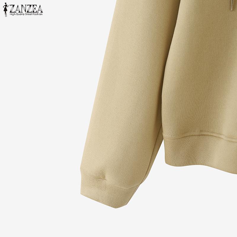 ZANZEA Women Autumn Casual Long Sleeve Pullover Hoodies Sweatshirt