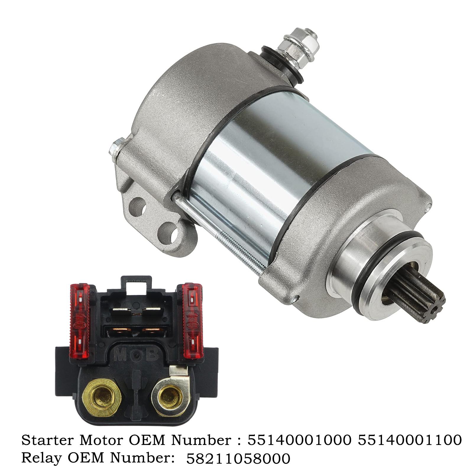 55140001000 55140001100 Starter Motor And Relay For KTM Offroad 250 300 XC XC-W EXC Electric Engine Part 58211058000 TE250 TE300 Starter Relay Set