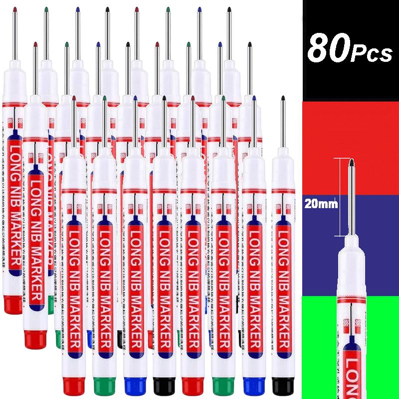 4-100 Stück 20mm Tiefloch Lange Spitze Kopf Marker Für Metall Perforierstift Wasserdicht Badezimmer Holzbearbeitung Dekoration Mehrzweck