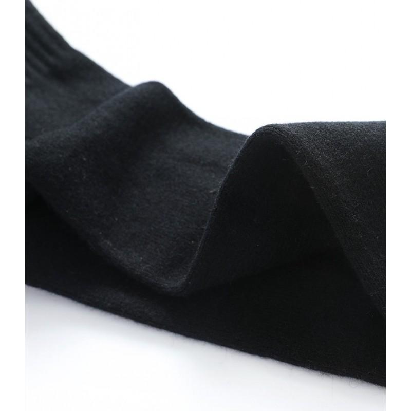 100% reines Kaschmir Over-the-Knee Socken Damen Winter Warm Kompression Schlankmachend Einfarbig