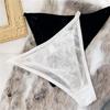 Vrouwen sexy kanten bloemen borduurwerk slipje lage taille mesh verleiding Breifs Franse luxe ondergoed plus size ademende panty