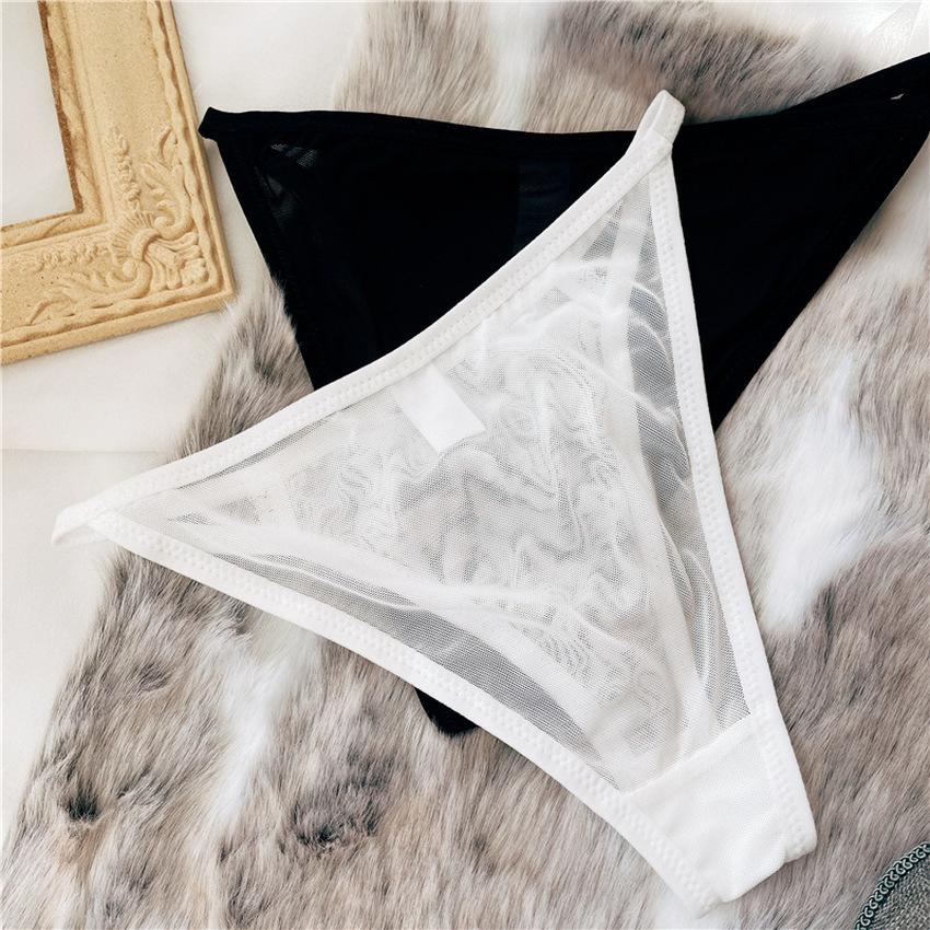 Vrouwen sexy kanten bloemen borduurwerk slipje lage taille mesh verleiding Breifs Franse luxe ondergoed plus size ademende panty