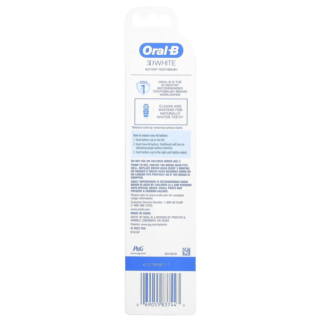 Oral-B 3D White, Electric Toothbrush, 1 Toothbrush