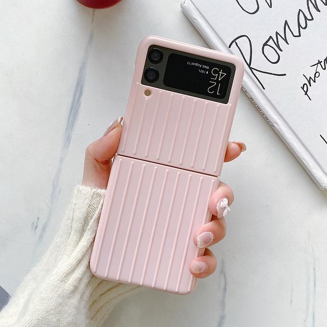 Candy Color Trunk Phone Case For Samsung Galaxy Z Flip 3 5g Hard Pc Back Cover For Galaxy Z Flip3