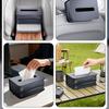 Car Tissue Box Large Rectangle PU Leather Home Supplies with Elastic Bands Tissue Box Holder for Home Desk Offices Table Dresser