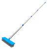 Stainless Steel Floor Brush with Long Handle Heavy Duty Floor Scrubber Ergonomic Angle Wire Cleaning Brush