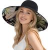 HUAMULAN Women Summer Sun Hat Wide Brim Wired Edge Floral Beach Bucket Hats Reversible Foldable Travel UV Protection Lady Hat