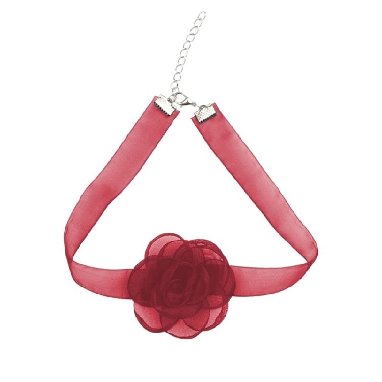 

Soft Flower Tie Cravat Necklace Wedding Jewelry Gift for Women Teens Girls 1
