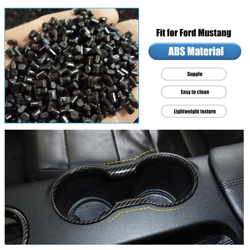 Car Car Front Cup Holder Gear Shift Decorative Ring Cover  For Ford Mustang 2015-2023 Car Interior Acessories