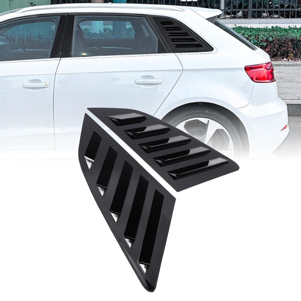 2Pcs Rear Side Window Louver Cover Left Right Rear Window   Vent Scoop Shutter Cover Blind Replacement for 8V Hatchback 2014-2020