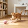 Cotton String Ball Teething Toy Built-in Sand Rattle Interactive Rope Toy Bite-Resistant Tooth Grinding Cat Play Toy for Pet